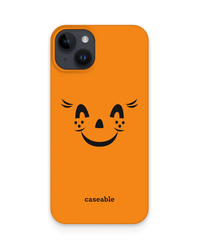 Pumpkin Smiles Hard Shell Phone Case for Apple iPhone 15 Plus