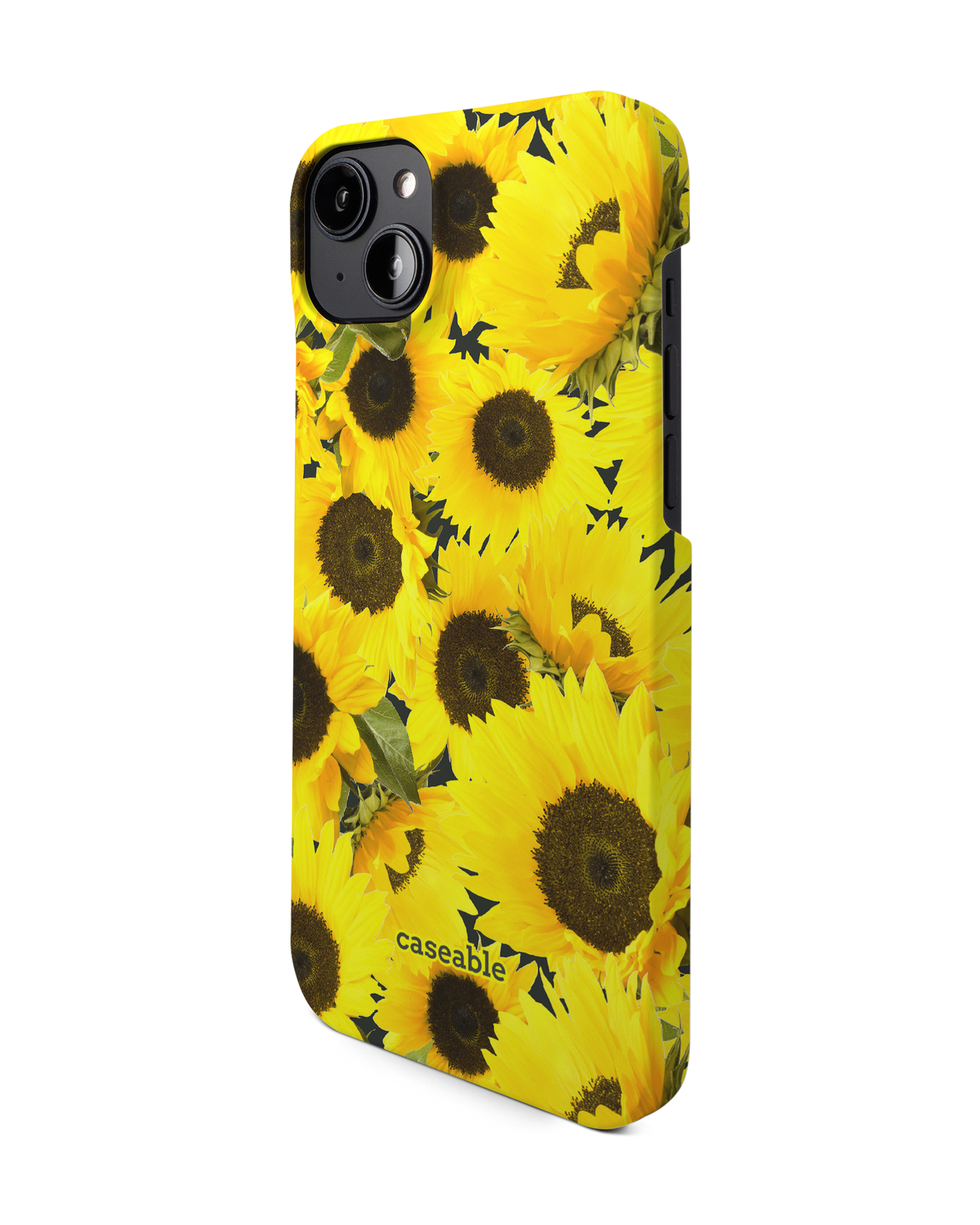 Sunflowers Hard Shell Phone Case for Apple iPhone 14 Plus: View from the right side