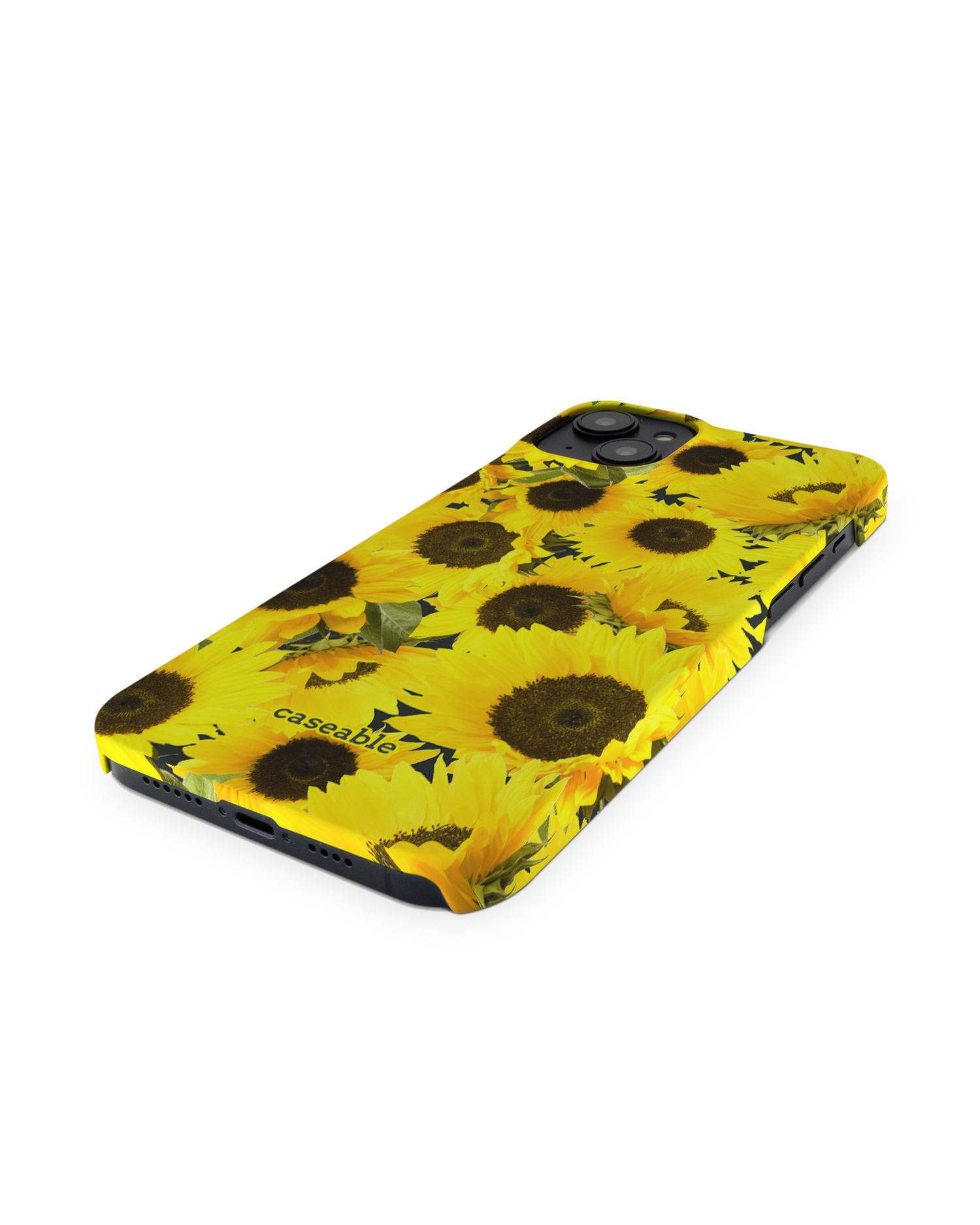 Sunflowers Hard Shell Phone Case for Apple iPhone 14 Plus: Perspective view