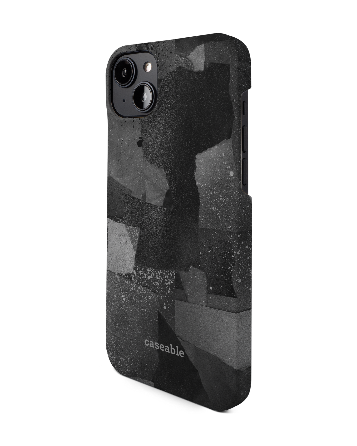 Torn Paper Collage Hard Shell Phone Case for Apple iPhone 14 Plus: View from the right side