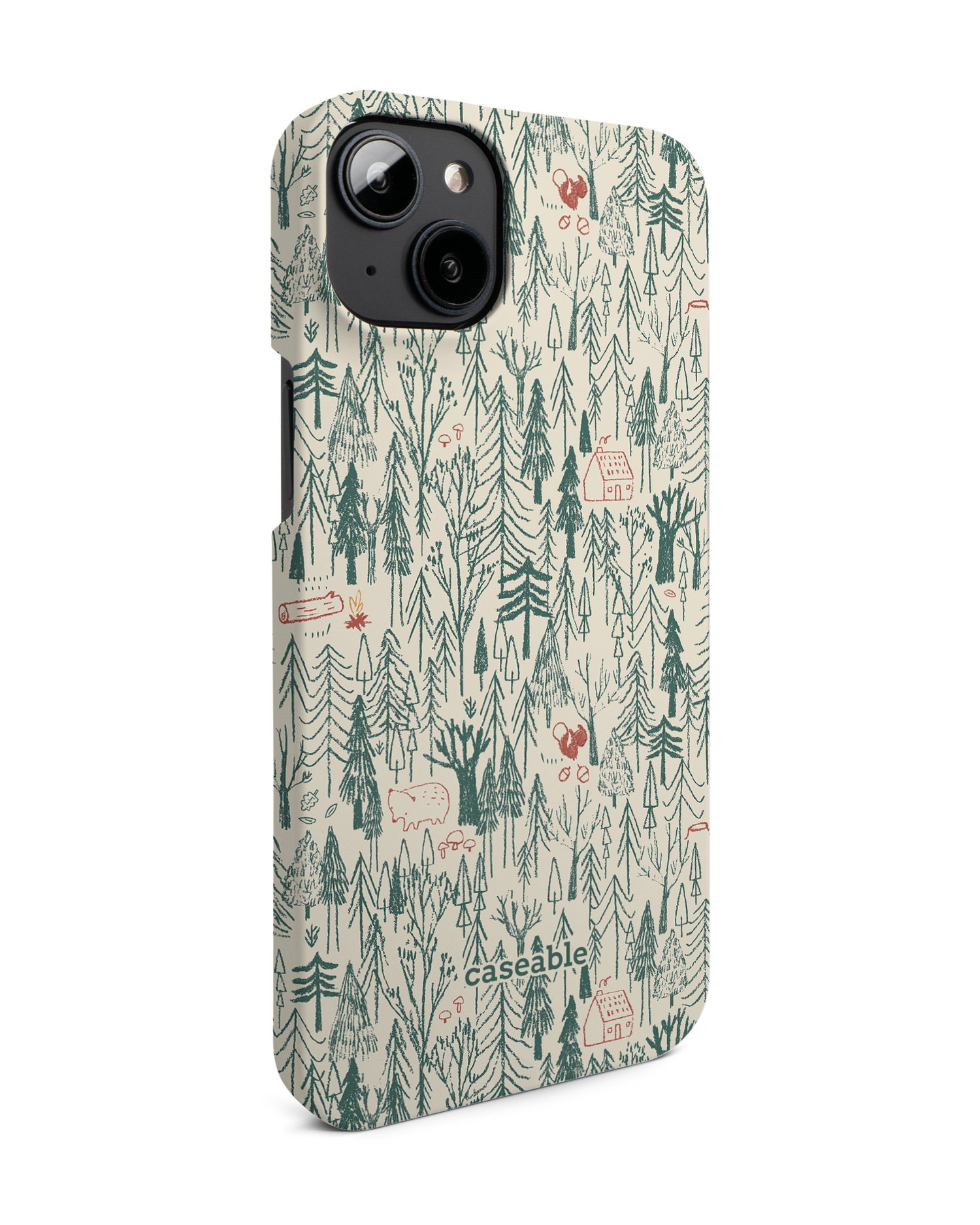 Wonder Forest Hard Shell Phone Case for Apple iPhone 14 Plus: View from the left side