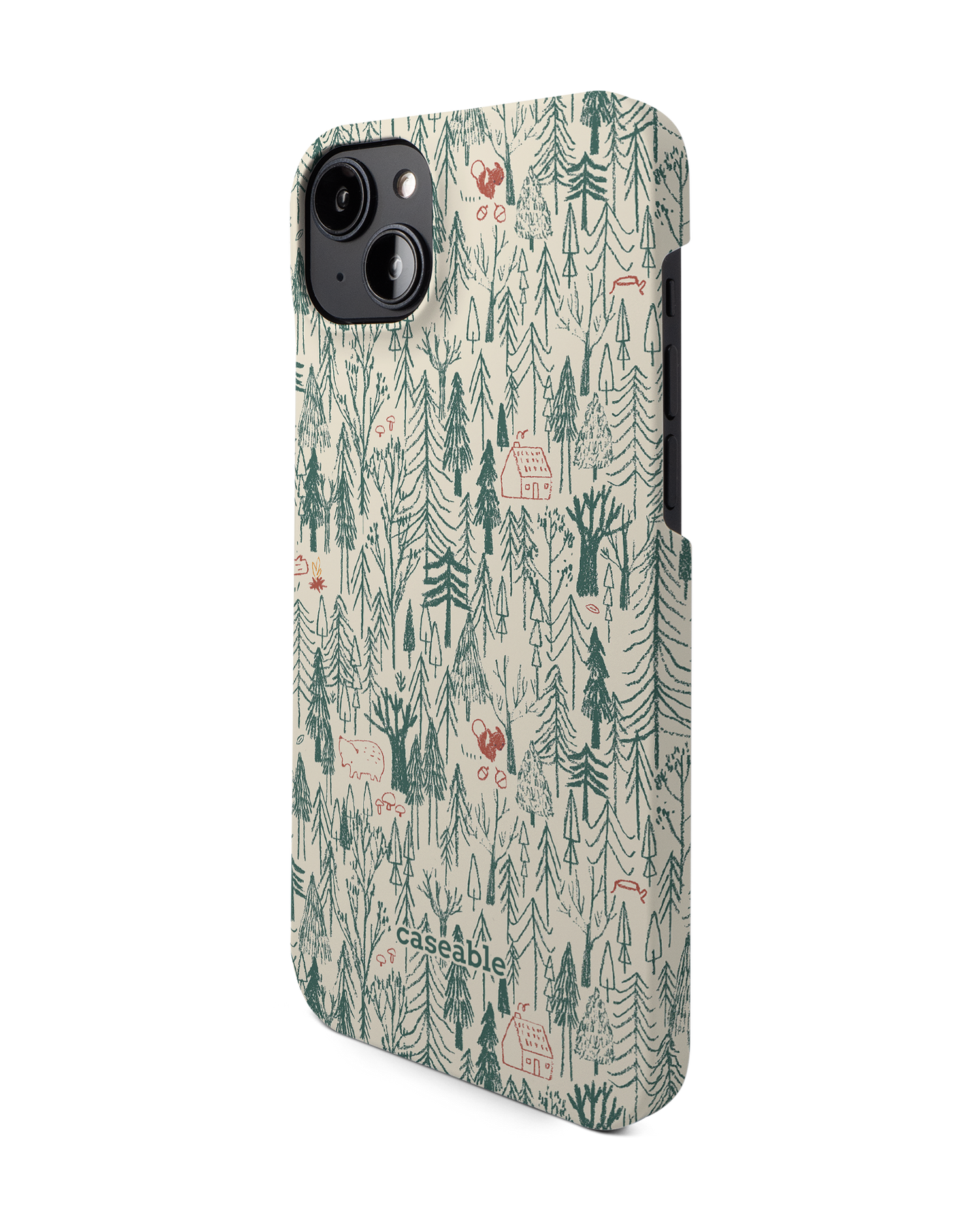Wonder Forest Hard Shell Phone Case for Apple iPhone 14 Plus: View from the right side