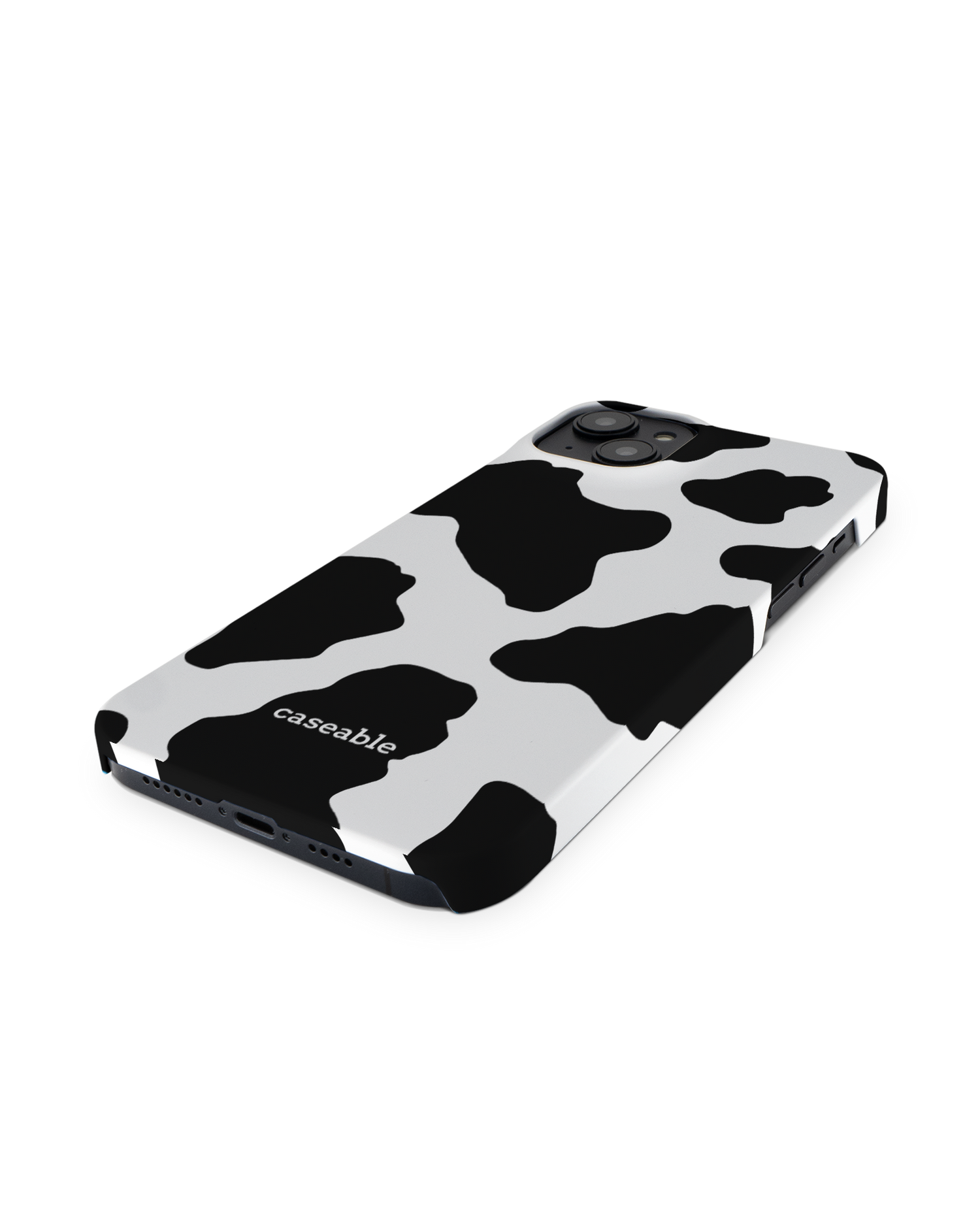 Cow Print 2 Hard Shell Phone Case for Apple iPhone 14 Plus: Perspective view
