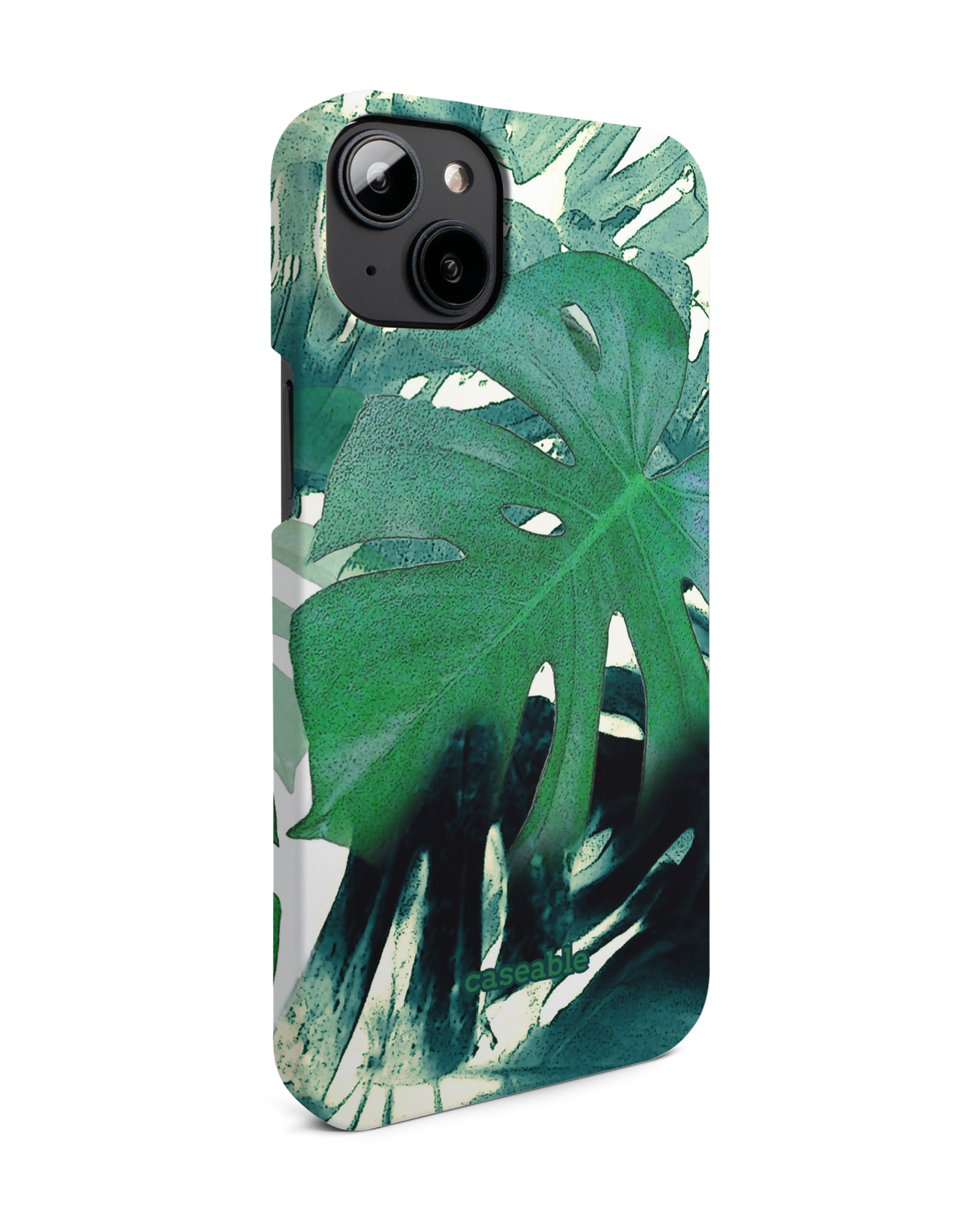 Saturated Plants Hard Shell Phone Case for Apple iPhone 14 Plus: View from the left side