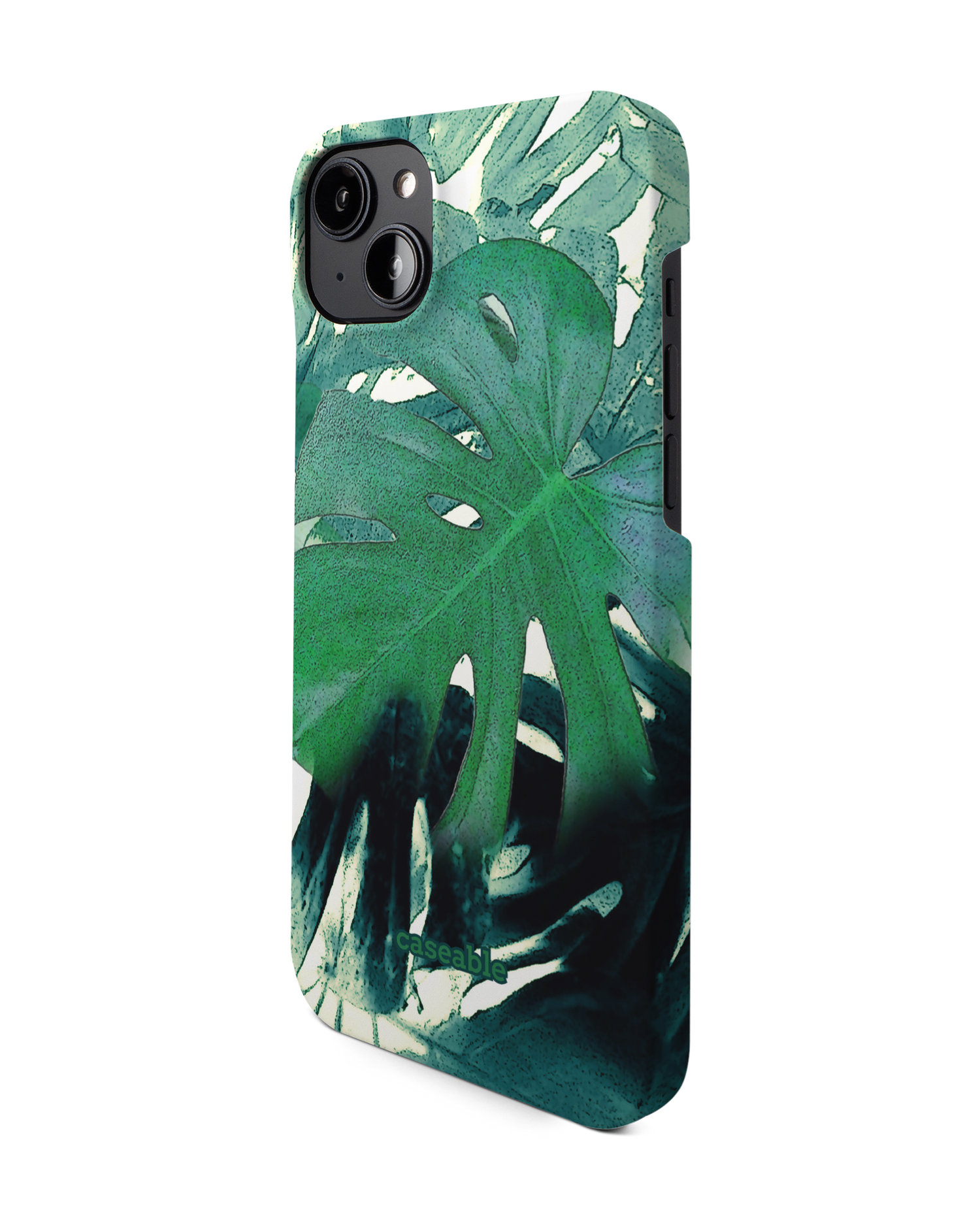 Saturated Plants Hard Shell Phone Case for Apple iPhone 14 Plus: View from the right side