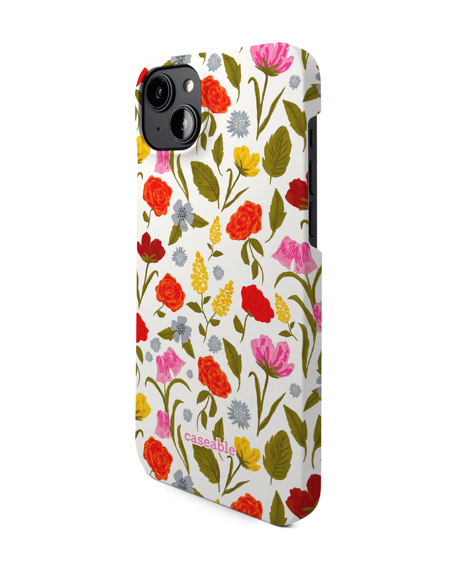 Botanical Beauties Hard Shell Phone Case for Apple iPhone 14 Plus: View from the right side