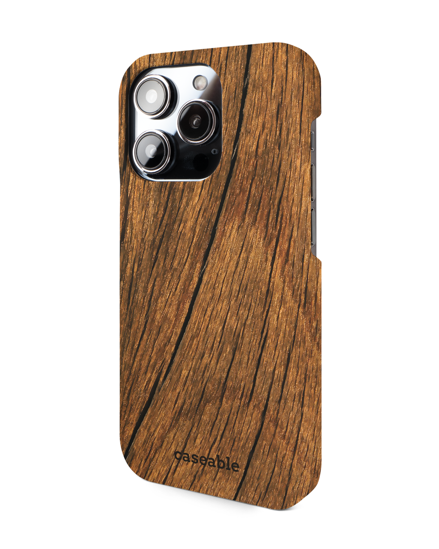 Wood Hard Shell Phone Case for Apple iPhone 14 Pro: View from the right side