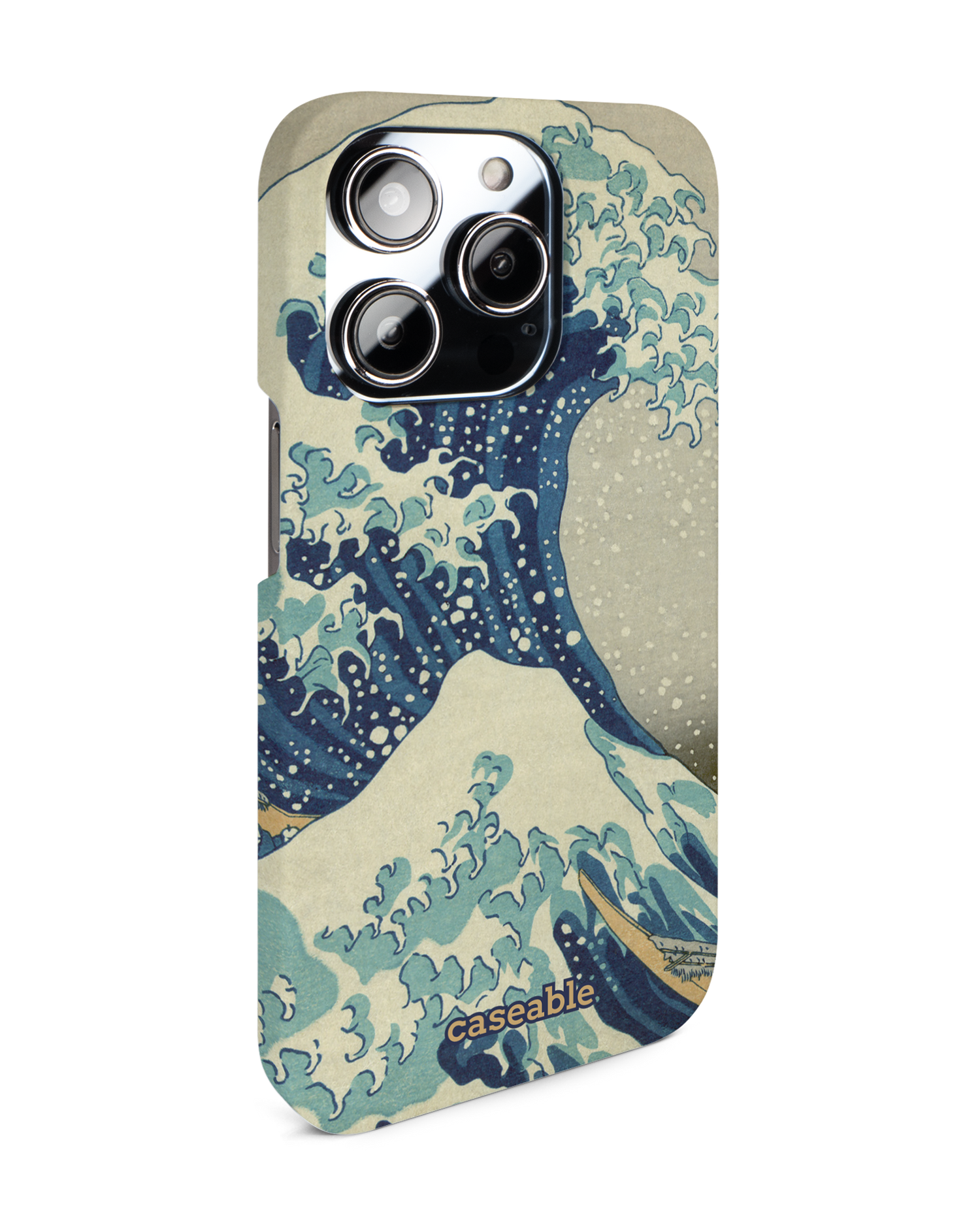 Great Wave Off Kanagawa By Hokusai Hard Shell Phone Case for Apple iPhone 14 Pro: View from the left side