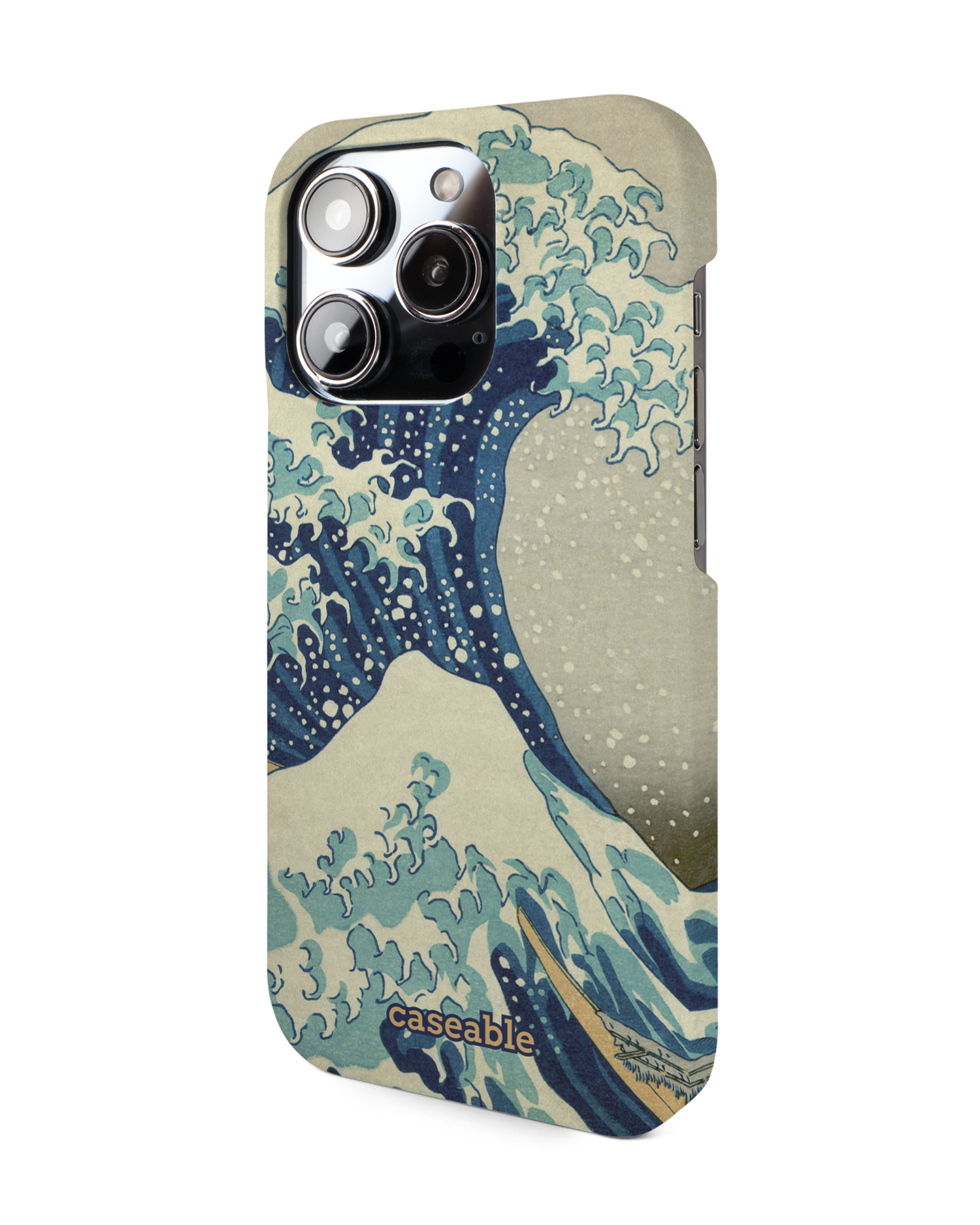 Great Wave Off Kanagawa By Hokusai Hard Shell Phone Case for Apple iPhone 14 Pro: View from the right side