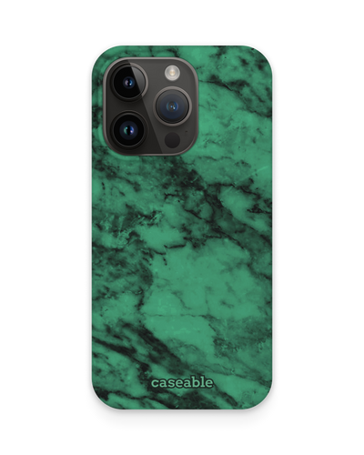 Green Marble Hard Shell Phone Case for Apple iPhone 15 Pro