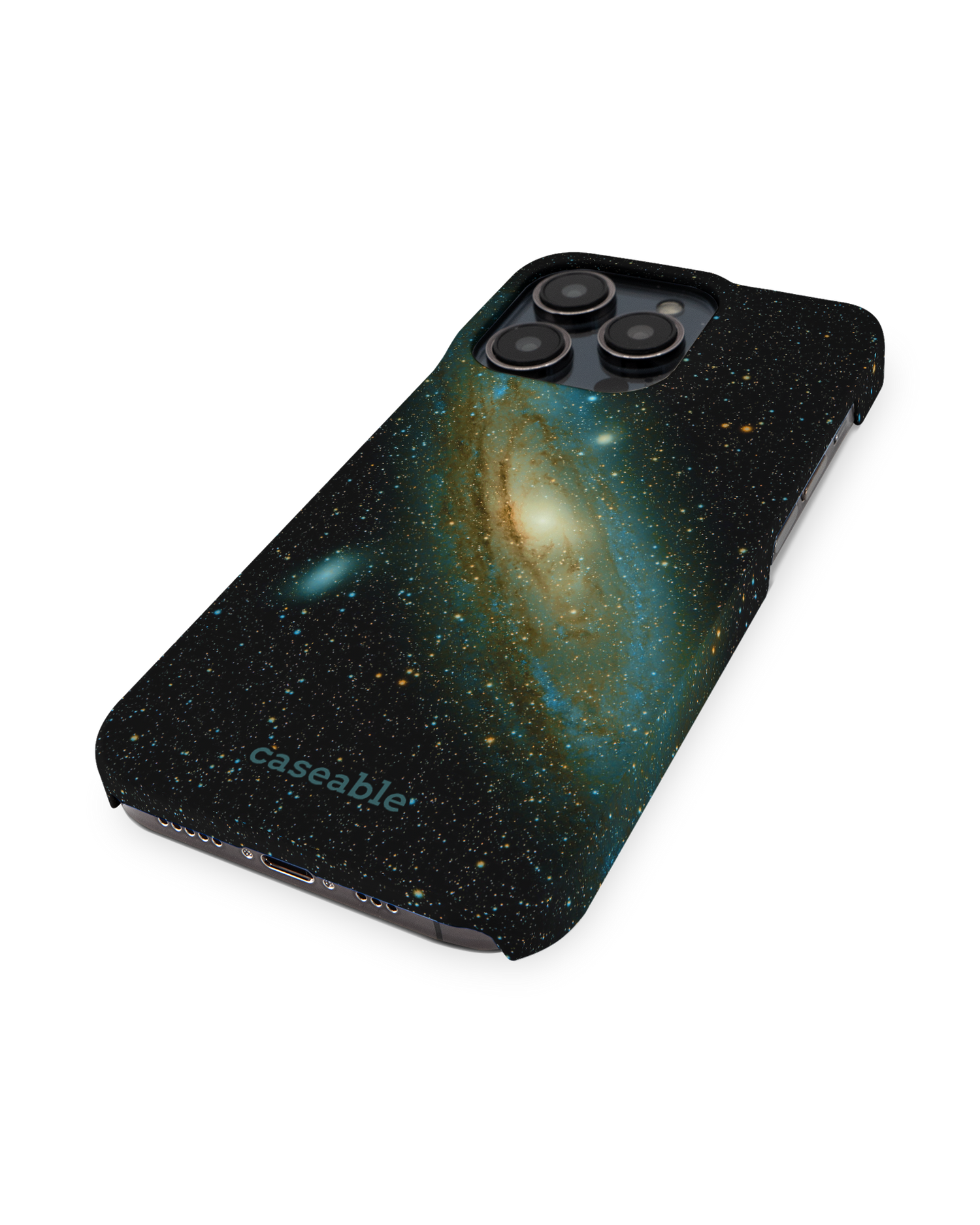 Outer Space Hard Shell Phone Case for Apple iPhone 14 Pro: Perspective view