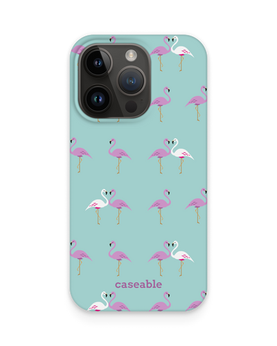 Two Flamingos Hard Shell Phone Case for Apple iPhone 14 Pro