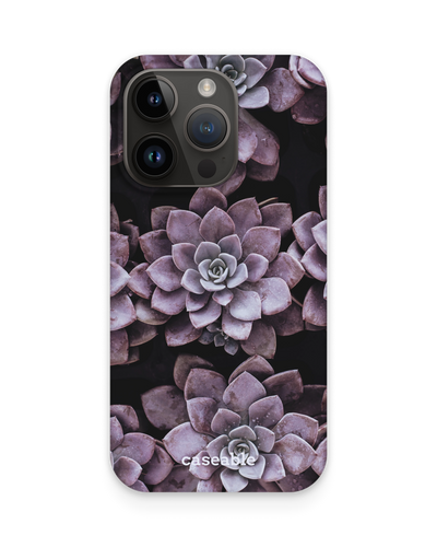 Purple Succulents Hard Shell Phone Case for Apple iPhone 14 Pro