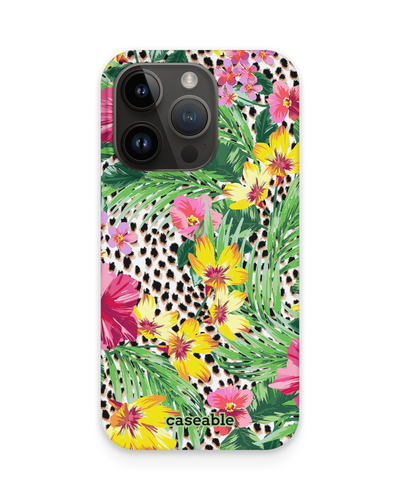 Tropical Cheetah Hard Shell Phone Case for Apple iPhone 14 Pro