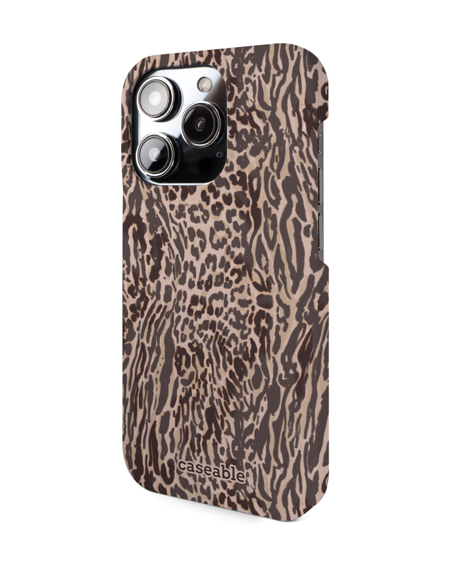 Animal Skin Tough Love Hard Shell Phone Case for Apple iPhone 14 Pro: View from the right side