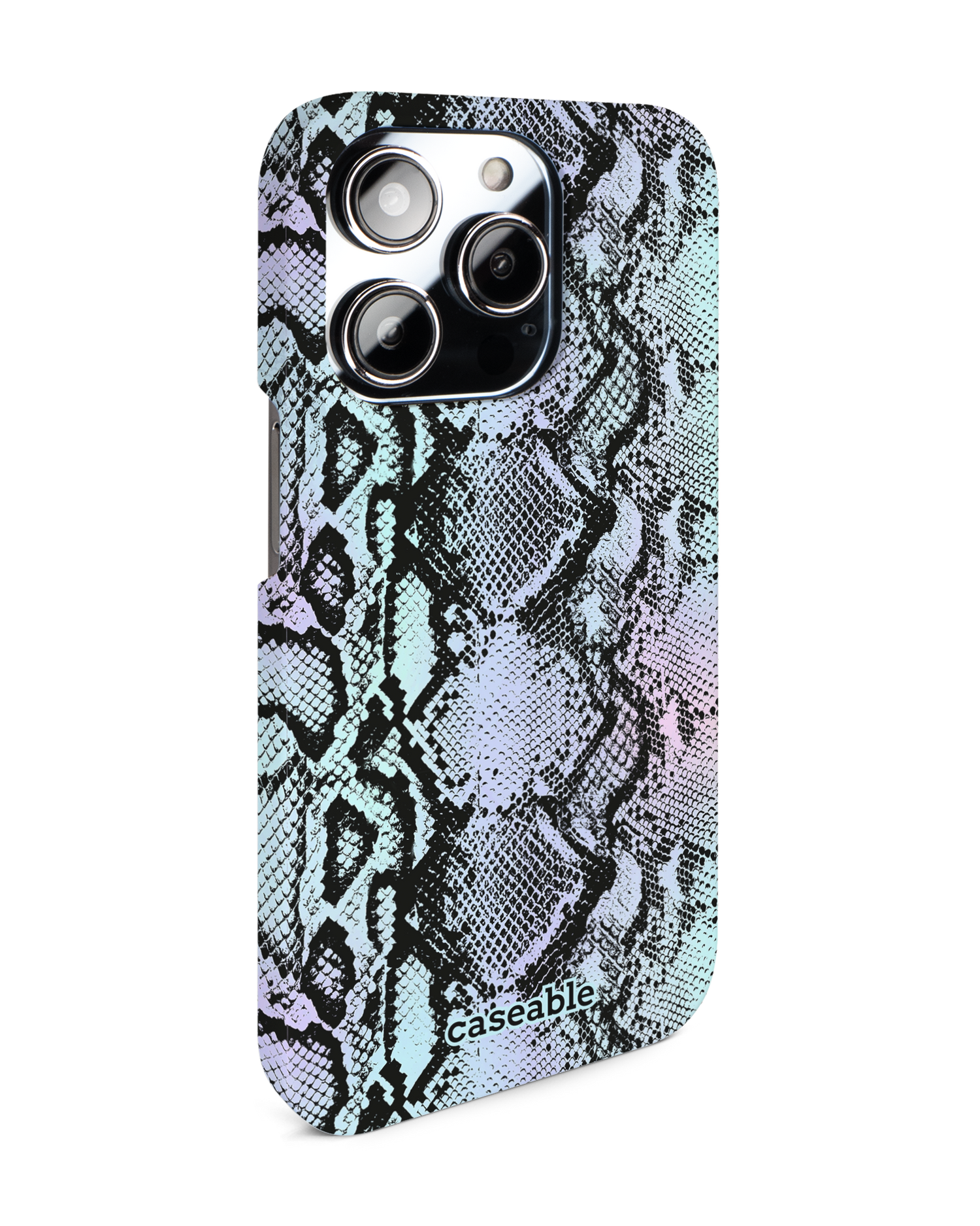 Groovy Snakeskin Hard Shell Phone Case for Apple iPhone 14 Pro: View from the left side