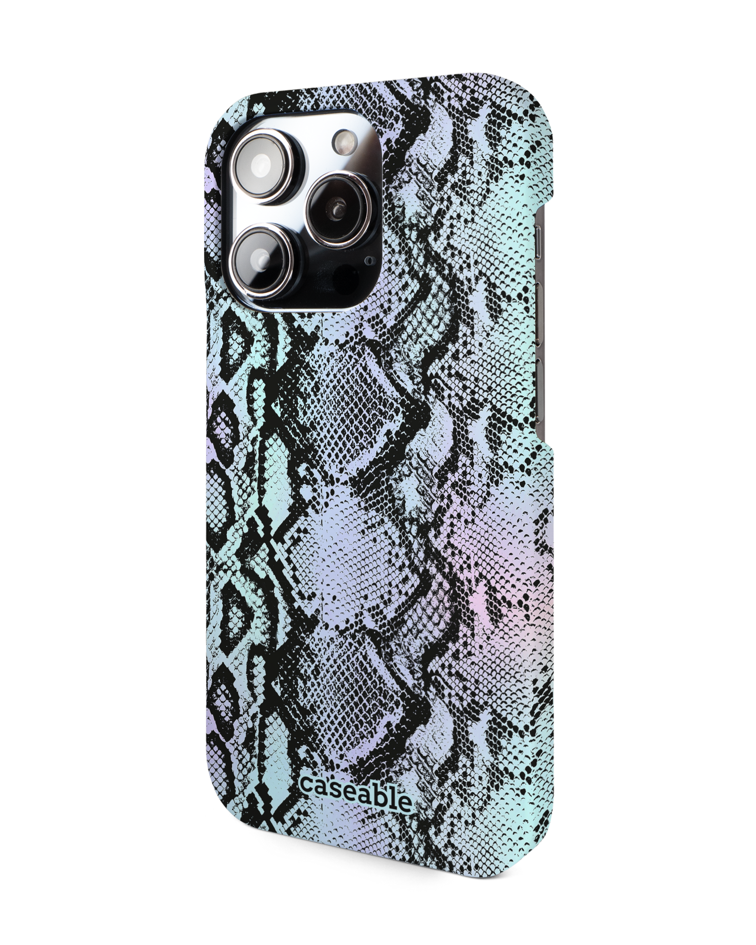 Groovy Snakeskin Hard Shell Phone Case for Apple iPhone 14 Pro: View from the right side