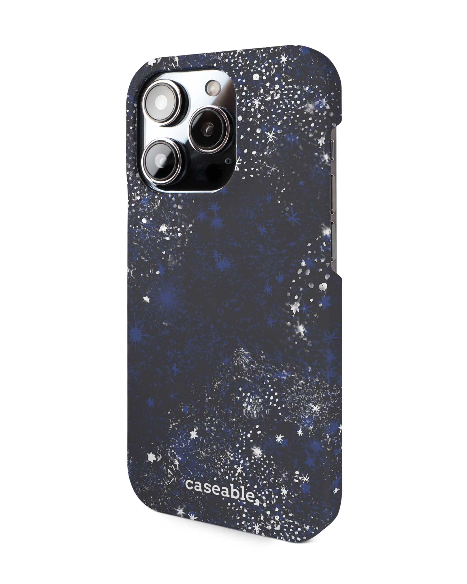 Starry Night Sky Hard Shell Phone Case for Apple iPhone 14 Pro: View from the right side