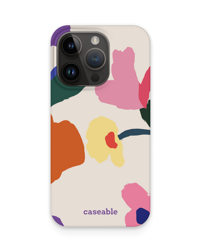 Handpainted Blooms Hard Shell Phone Case for Apple iPhone 15 Pro