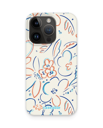 Bloom Doodles Hard Shell Phone Case for Apple iPhone 15 Pro