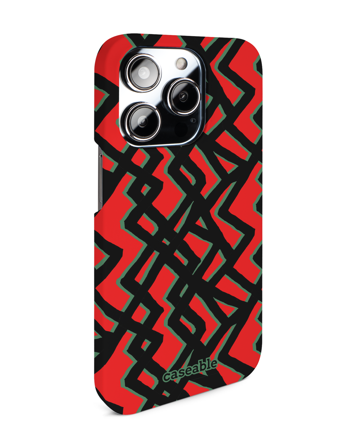 Fences Pattern Hard Shell Phone Case for Apple iPhone 14 Pro: View from the left side