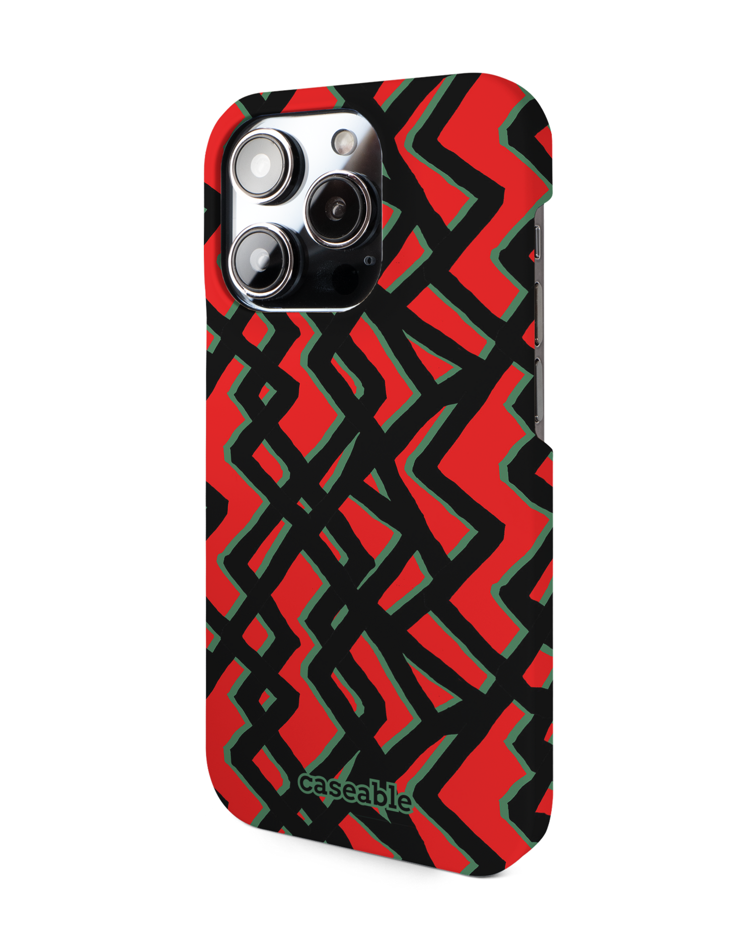 Fences Pattern Hard Shell Phone Case for Apple iPhone 14 Pro: View from the right side