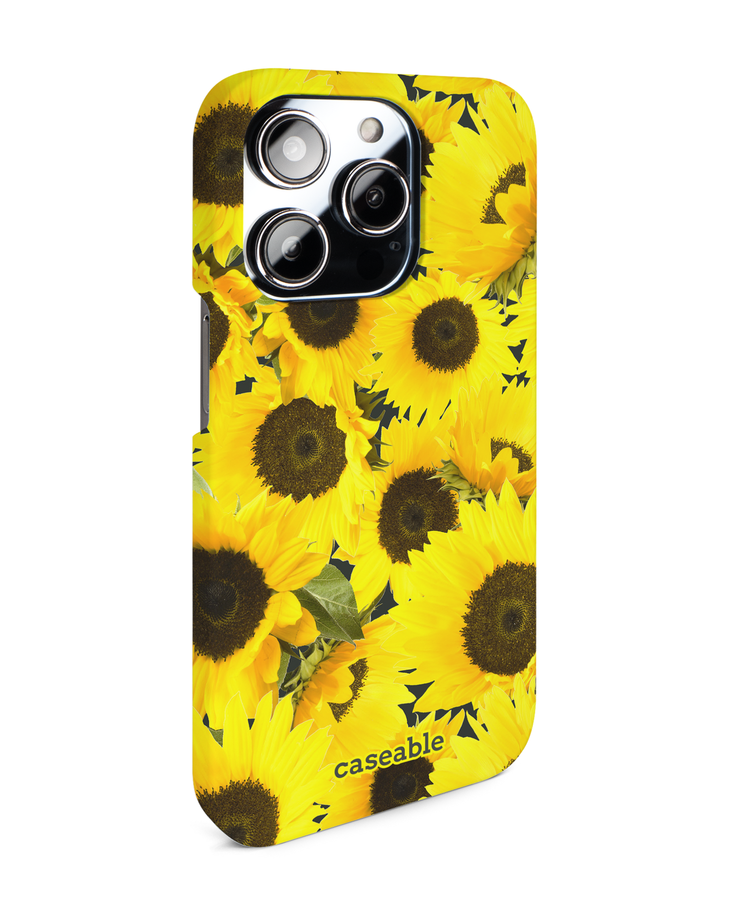 Sunflowers Hard Shell Phone Case for Apple iPhone 14 Pro: View from the left side