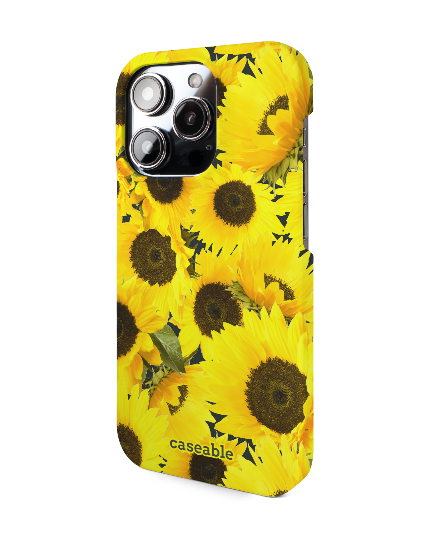 Sunflowers Hard Shell Phone Case for Apple iPhone 14 Pro: View from the right side