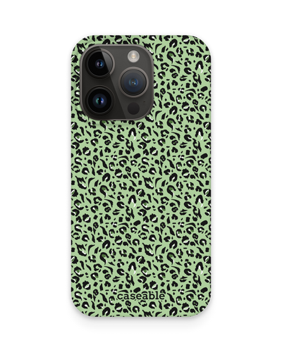 Mint Leopard Hard Shell Phone Case for Apple iPhone 14 Pro