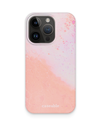 Peaches & Cream Marble Hard Shell Phone Case for Apple iPhone 14 Pro
