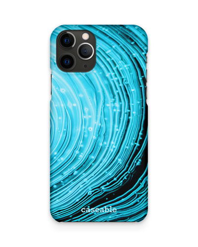 Turquoise Ripples Hard Shell Phone Case Apple iPhone 11 Pro