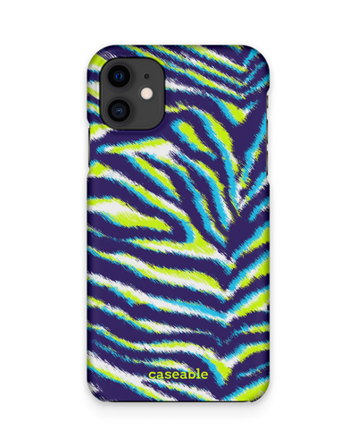 Neon Zebra Hard Shell Phone Case Apple iPhone 11