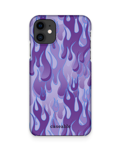 Purple Flames Hard Shell Phone Case Apple iPhone 11