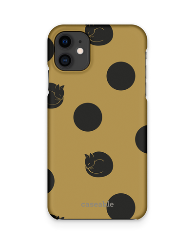 Polka Cats Hard Shell Phone Case Apple iPhone 11