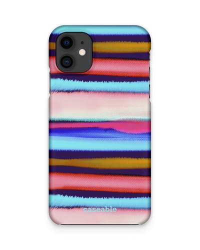 Watercolor Stripes Hard Shell Phone Case Apple iPhone 11
