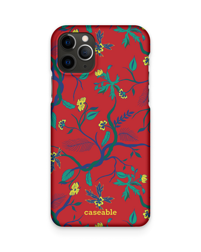 Ultra Red Floral Hard Shell Phone Case Apple iPhone 11 Pro Max