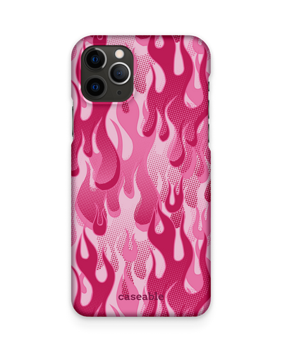 Pink Flames Hard Shell Phone Case Apple iPhone 11 Pro Max