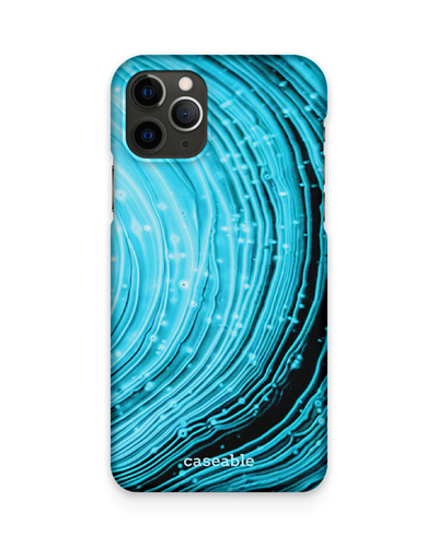 Turquoise Ripples Hard Shell Phone Case Apple iPhone 11 Pro Max