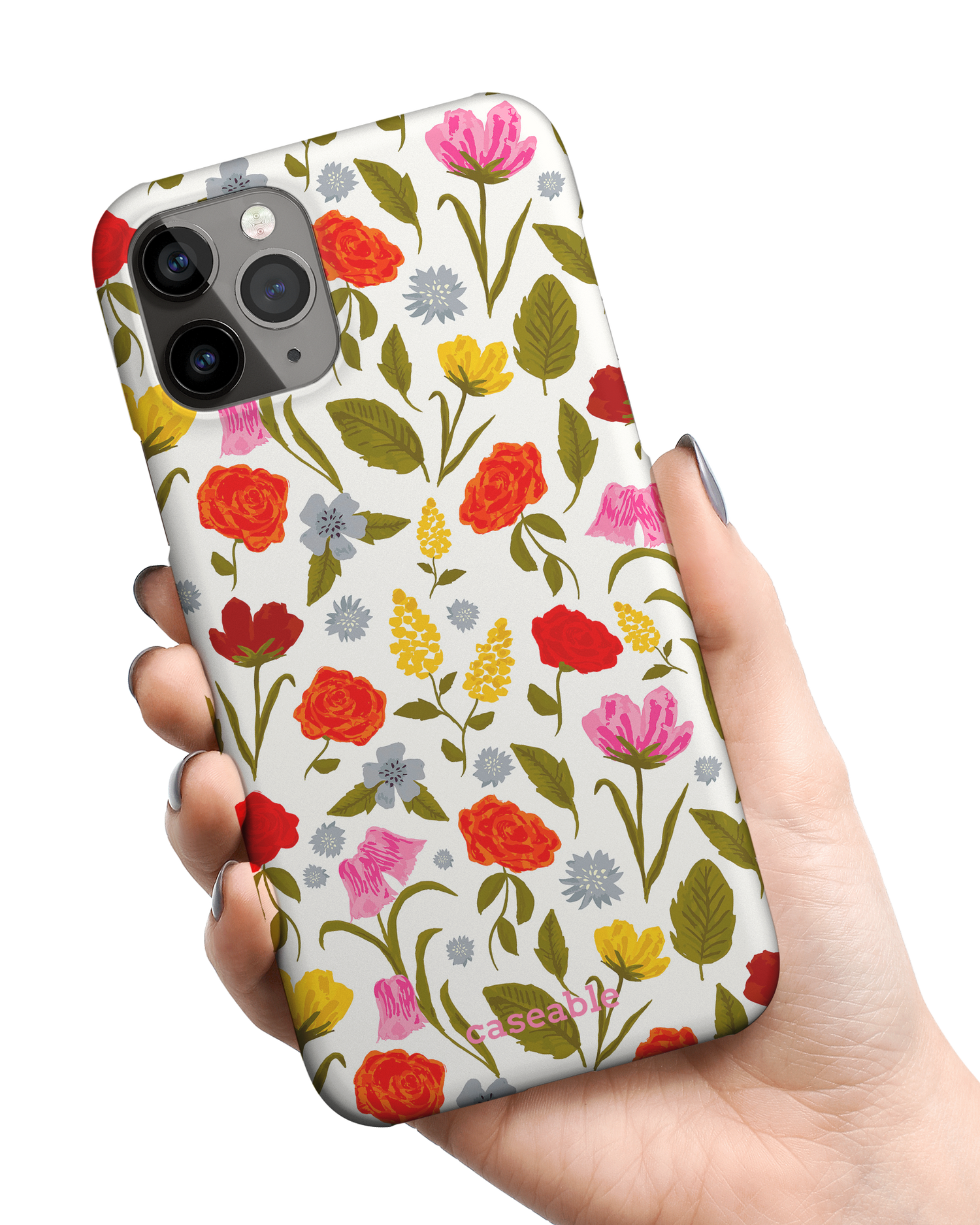 Botanical Beauties Hard Shell Phone Case Apple iPhone 11 Pro Max held in hand