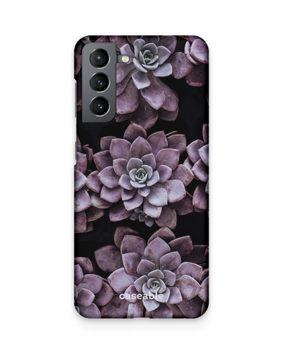 Purple Succulents Hard Shell Phone Case Samsung Galaxy S21 Plus