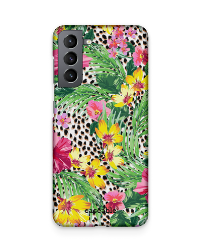 Tropical Cheetah Hard Shell Phone Case Samsung Galaxy S21 Plus