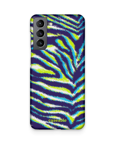 Neon Zebra Hard Shell Phone Case Samsung Galaxy S21 Plus