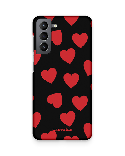 Repeating Hearts Hard Shell Phone Case Samsung Galaxy S21 Plus
