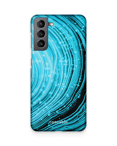 Turquoise Ripples Hard Shell Phone Case Samsung Galaxy S21 Plus