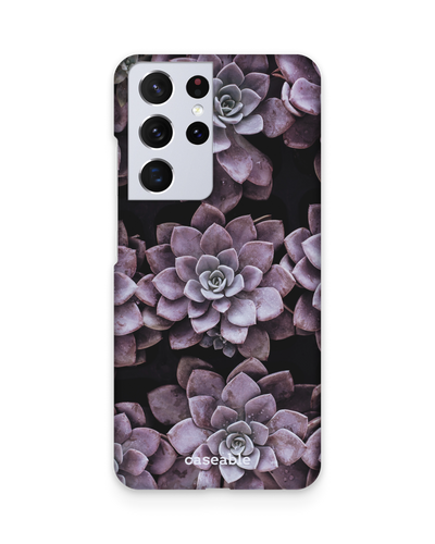 Purple Succulents Hard Shell Phone Case Samsung Galaxy S21 Ultra