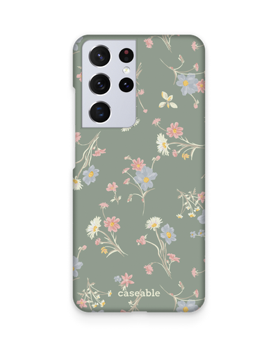Wild Flower Sprigs Hard Shell Phone Case Samsung Galaxy S21 Ultra