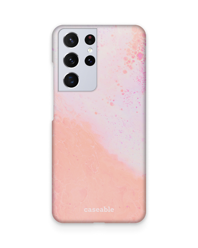 Peaches & Cream Marble Hard Shell Phone Case Samsung Galaxy S21 Ultra