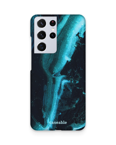 Deep Turquoise Sparkle Hard Shell Phone Case Samsung Galaxy S21 Ultra