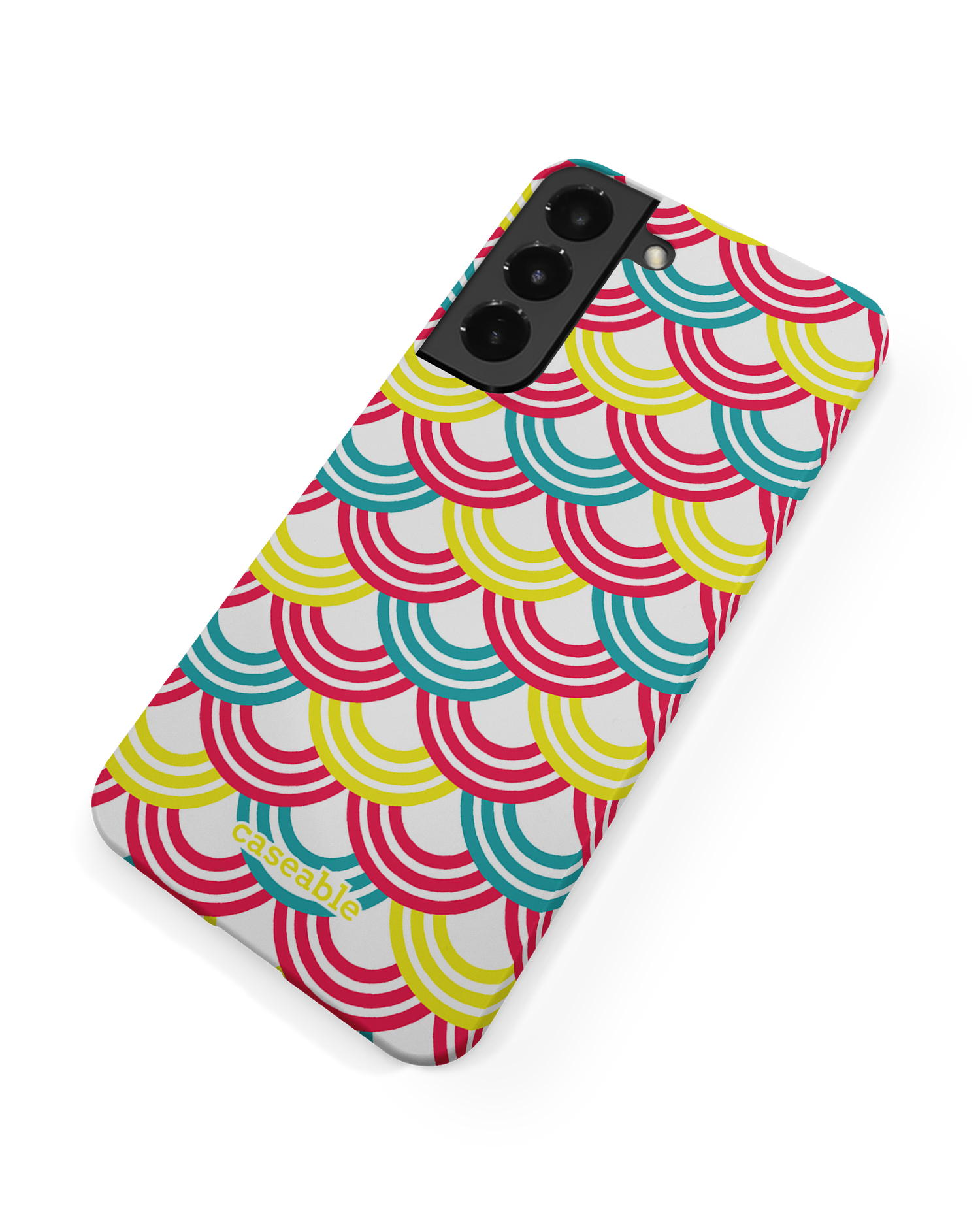 Rainbow Hard Shell Phone Case Samsung Galaxy S22 Plus 5G: Back View