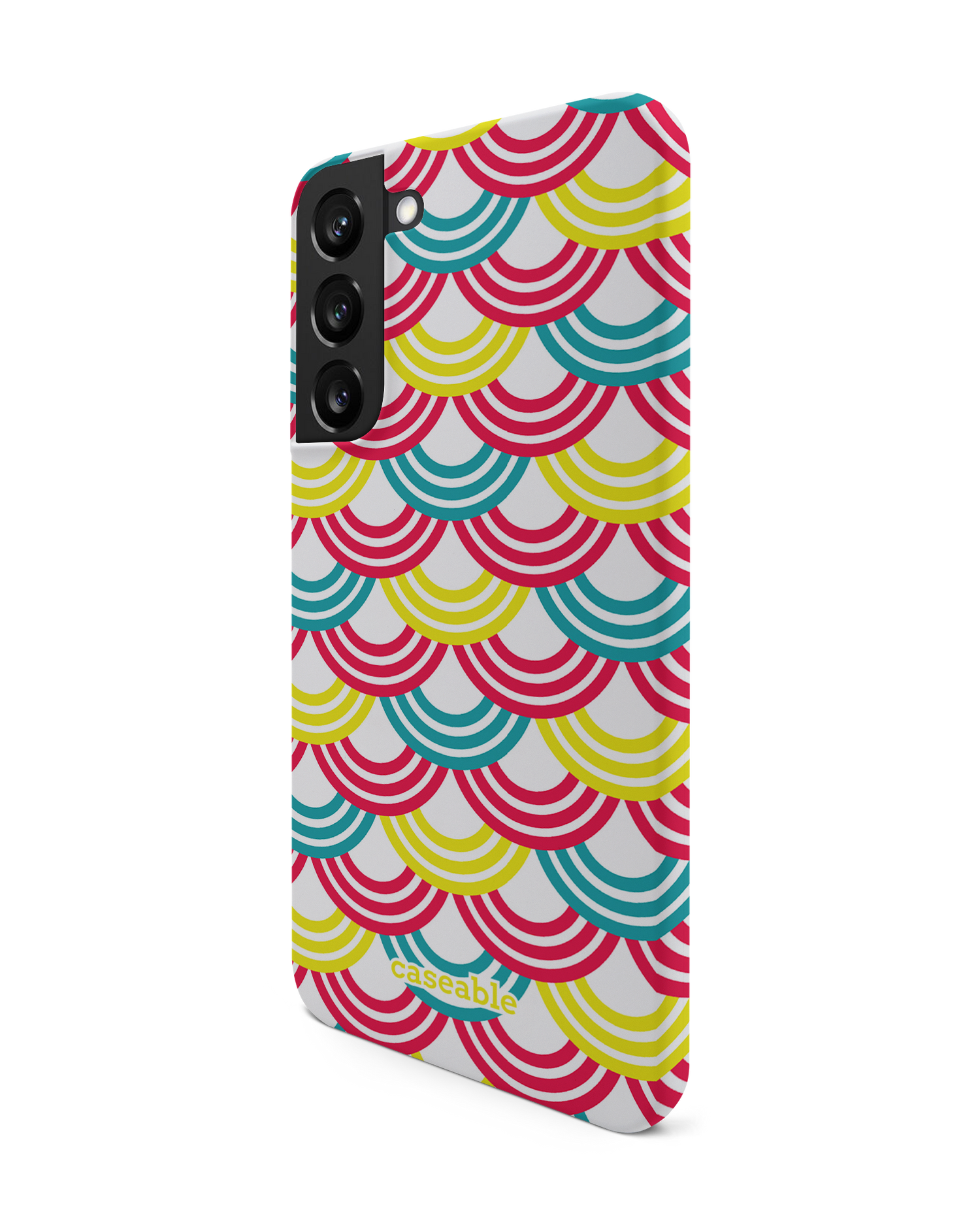 Rainbow Hard Shell Phone Case Samsung Galaxy S22 Plus 5G: View from the right side